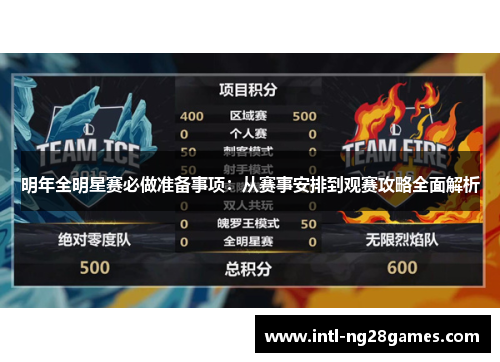 明年全明星赛必做准备事项：从赛事安排到观赛攻略全面解析