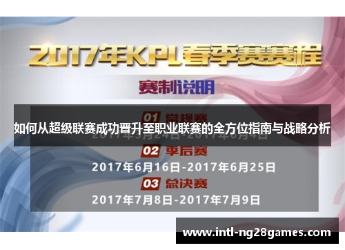 如何从超级联赛成功晋升至职业联赛的全方位指南与战略分析